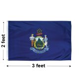 2'x3' Maine Nylon Outdoor Flag